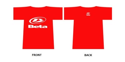 画像1: Beta　ドライTシャツ　レッド